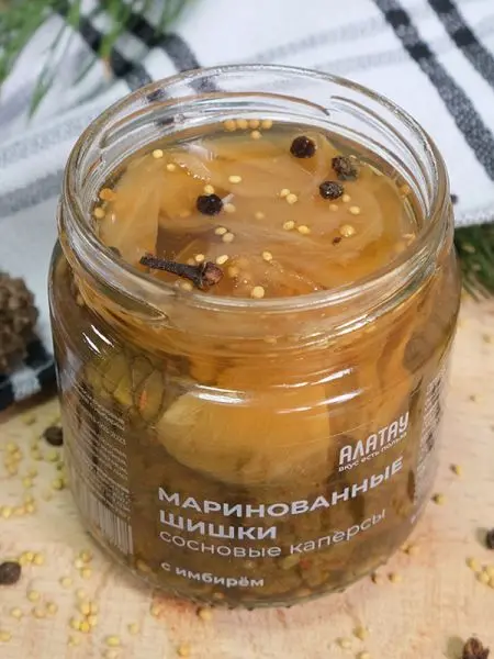 Каперсы из сосновых шишек маринованные с имбирем, 200 мл