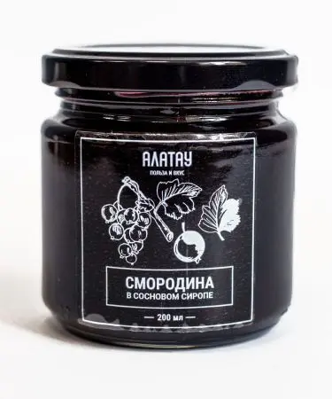 Черная смородина в сосновом сиропе, 200 мл Черная смородина в сосновом сиропе, 200 мл