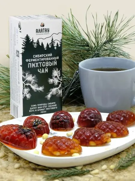 Мармелад сосновый ассорти с кедровыми орехами и с шишкой, 110 гр