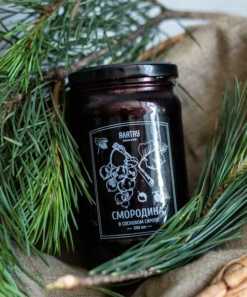 Черная смородина в сосновом сиропе, 350 мл