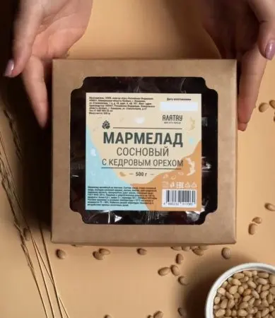 Мармелад сосновый с кедровыми орешками, 500 г