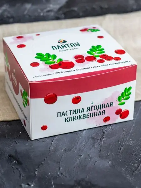 Пастила без сахара ягодная клюквенная 900 г