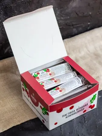 Пастила без сахара ягодная клюквенная 900 г