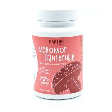 Мухомор ПАНТЕРНЫЙ микродозинг 60 капсул, 350 мг Мухомор ПАНТЕРНЫЙ микродозинг 60 капсул, 350 мг