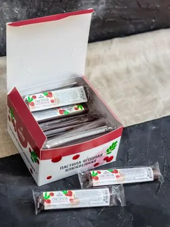 Пастила без сахара ягодная клюквенная 900 г