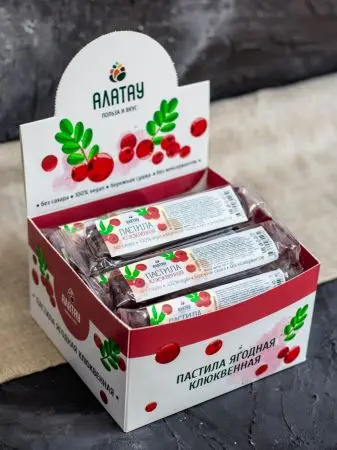 Пастила без сахара ягодная клюквенная 900 г