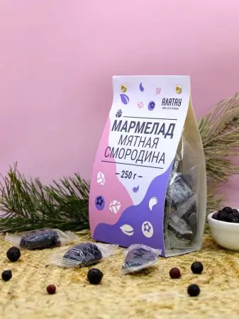 Мармелад ягодный Мятная смородина, 250 гр